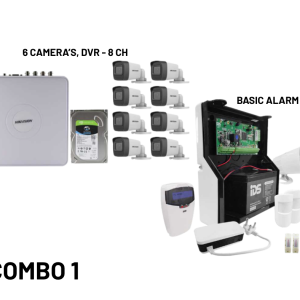 Combo 1 - Complete Home Security Bundle — Alarm + 6 Camera CCTV Kit