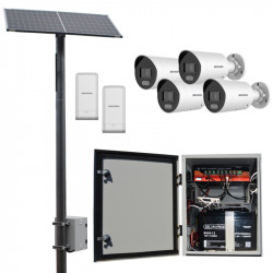 Solar Kit incl SW Encl Sol Panel Bat Pole 2xLinks & 4xCams Inland