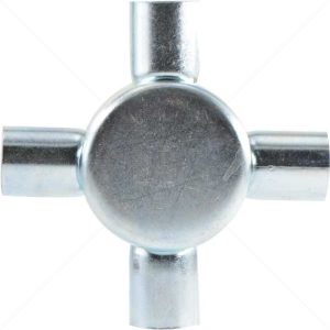 Conduit Bosal - 25mm 4-Way Box Galvanised Incl Lid & Screws