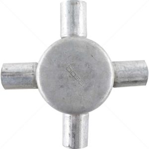 Conduit Bosal - 20mm 4-Way Box Galvanised Incl Lid & Screws