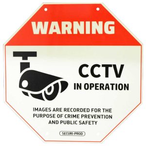Securi-Prod CCTV Sign Luminous Large 305 X 305mm