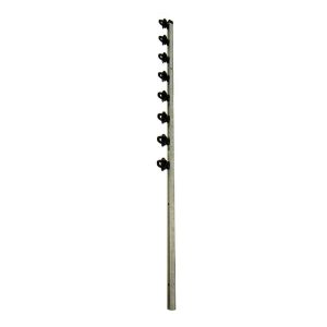 Nemtek Fence Pole-8Line SQT Juras Galv Straight Slotted B/B