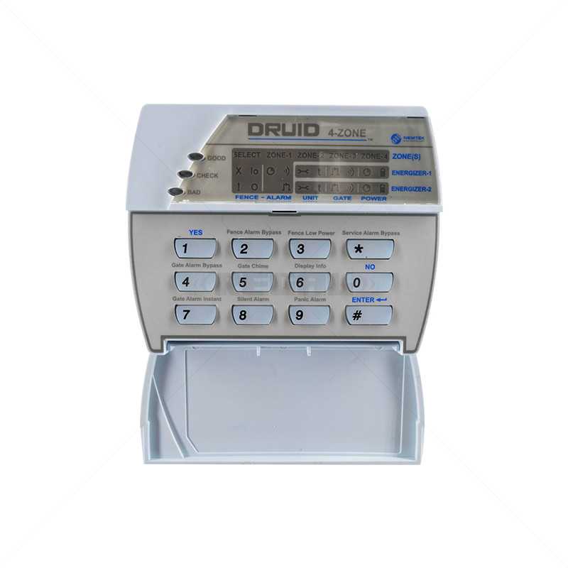 Nemtek Fence Energizer Keypad 4 Zone LCD For 2 Zone DRUID Energizers