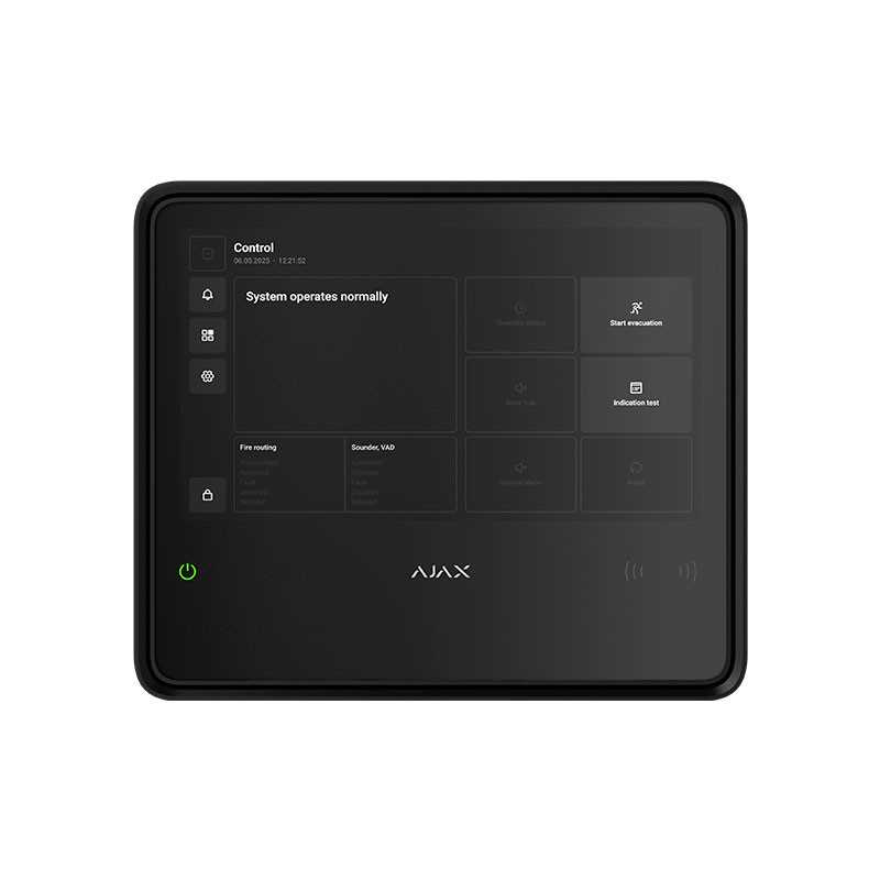 Ajax EN54 Fire Hub Jeweller Black