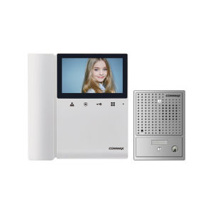 Commax 4.3" Expandable Col Video Intercom Kit With Pinhole Gate Statio