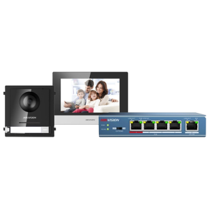 Hikvision Intercom 1-1 Video Kit (4 Port Switch)