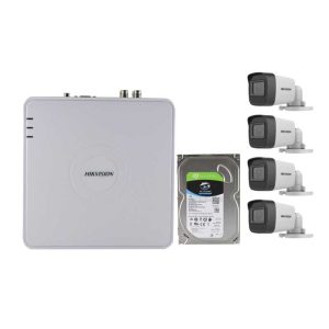 Hikvision HD-TVI 4 Channel Hi-Res DVR 4 Camera Base Kit