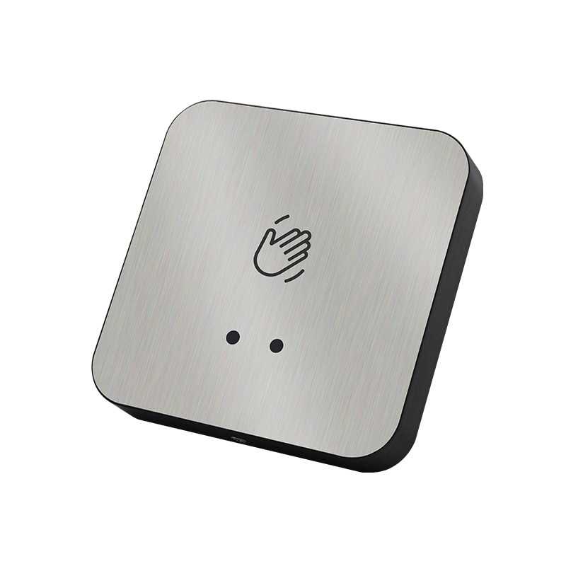 Securi-Prod Touchless Exit Button Surface Mount Silver 12/24VDC NO,NC